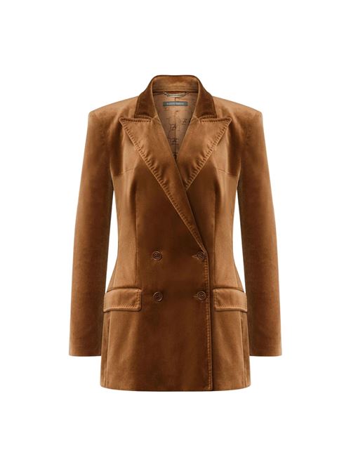Giacca Donna marrone con impunture a vista ALBERTA FERRETTI | A051766350097